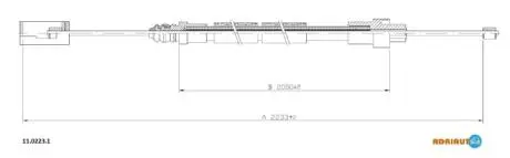 Трос ручного гальма ADRIAUTO 11.0223.1