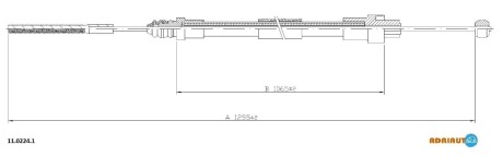 Трос, стоянкове гальмо ADRIAUTO 11.0224.1