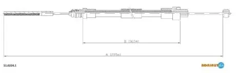 Трос ручного гальма ADRIAUTO 11.0224.1