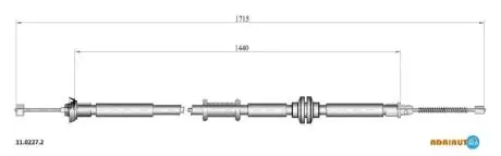 Citroen трос ручного тормоза прав. nemo ADRIAUTO 11.0227.2