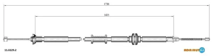Тросик, cтояночный тормоз ADRIAUTO 11.0229.2 (фото 1)
