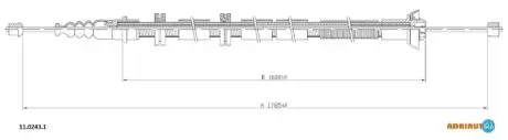 Fiat трос ручного тормоза bravo ii ADRIAUTO 11.0243.1