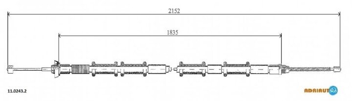 Fiat трос ручного гальма doblo maxi ADRIAUTO 11.0243.2 (фото 1)