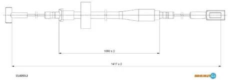 Fiat трос ручного гальма iveco daily iv 06- ADRIAUTO 11.0253.2