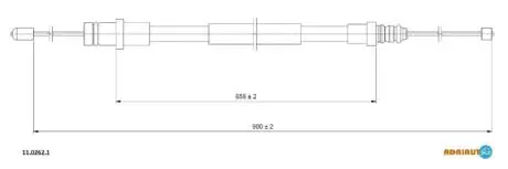 Fiat трос ручного гальма scudo, jumpy, expert 1.9/2.0d ADRIAUTO 11.0262.1
