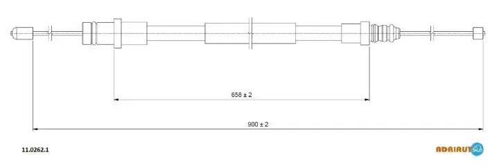 Фото 1 - Fiat трос ручного тормоза scudo,jumpy,expert 1.9/2.0d ADRIAUTO 11.0262.1 Fiat трос ручного тормоза scudo,jumpy,expert 1.9/2.0d ADRIAUTO 11.0262.1 (фото 1)