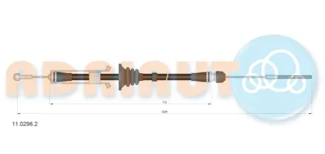 Трос гальма стоянки переднього iveco daily iv, daily v 2.3d/3.0d 05.06-02.14 ADRIAUTO 1102962