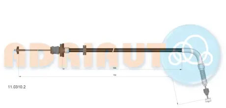 Трос газу fiat panda 1.1/1.2 09.03- ADRIAUTO 1103102