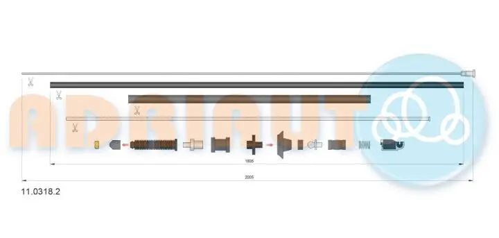 Fiat трос газа ducato 94- ADRIAUTO 11.0318.2 (фото 1)