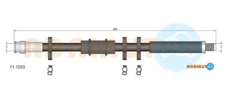 Fiat шланг тормоз. пер.ducato 85, citroen c25, peugeot j5 ADRIAUTO 11.1233