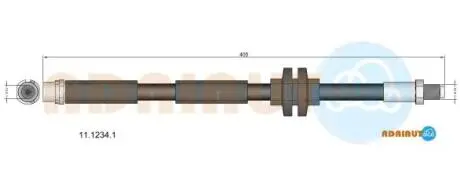 Fiat шланг тормоз. пер. croma 05- ADRIAUTO 11.1234.1