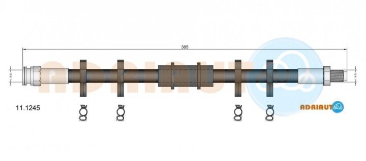 Fiat торм.шланг передн.fiorino -99 ADRIAUTO 11.1245 (фото 1)