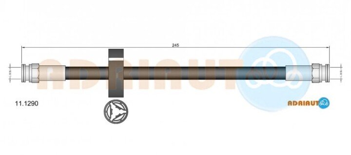Шланг гальмівний ADRIAUTO 11.1290 (фото 1)