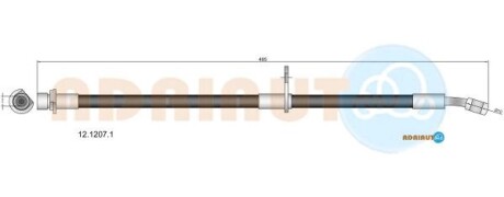 Шланг гальм задній лев ADRIAUTO 12.1207.1