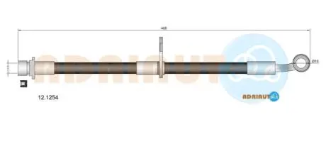 Honda гальм.шланг перед. прав. cr-v -95 ADRIAUTO 12.1254