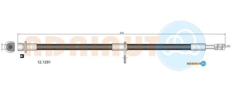Шланг тормозов передний лев ADRIAUTO 12.1291