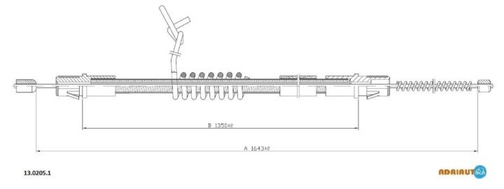 Трос, стоянкове гальмо ADRIAUTO 13.0205.1 (фото 1)