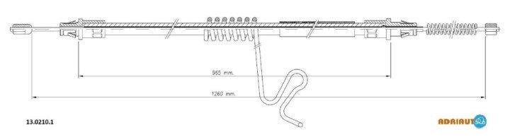 Ford трос ручного тормоза transit 00- 1260 задн. пров. ADRIAUTO 13.0210.1 (фото 1)