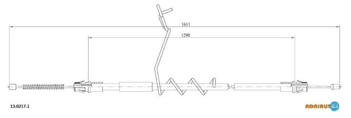 Тросик, cтояночный тормоз ADRIAUTO 13.0217.1 (фото 1)