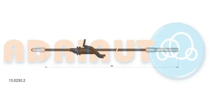 Фото 1 - Трос стояночного тормоза передний l-295мм c-max ii, grand c-max ADRIAUTO 13.0230.2 Трос стояночного тормоза передний l-295мм c-max ii, grand c-max ADRIAUTO 13.0230.2 (фото 1)