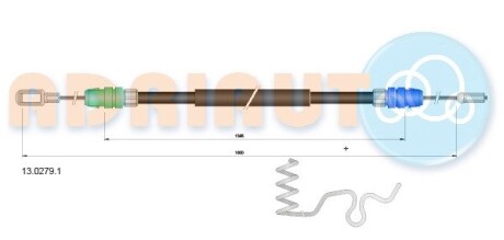 Тросик, cтояночный тормоз ADRIAUTO 13.0279.1