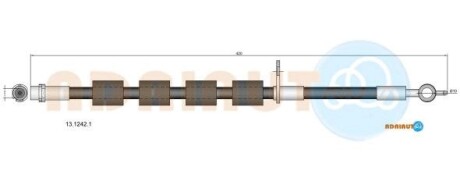 Тормозной шланг передних прав. ADRIAUTO 13.1242.1
