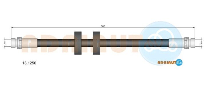 Ford шланг тормозной задн. бороб. тормоз mondeo -96 ADRIAUTO 13.1250 (фото 1)