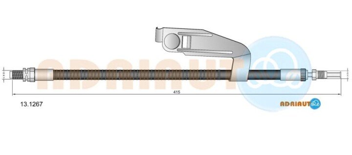 Ford шланг гальмівний передн. пров. fiesta 95- ADRIAUTO 13.1267 (фото 1)
