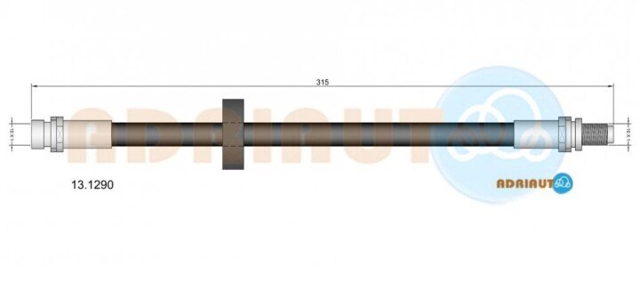 Ford торм.шланг задн.mondeo -00 (барабан) ADRIAUTO 13.1290 (фото 1)