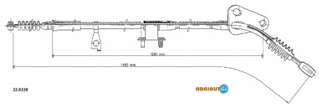 Трос ручного гальма лев ADRIAUTO 22.0228