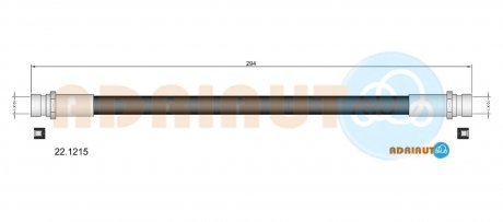 Mazda гальм.шланг зад. 626 -92 ADRIAUTO 22.1215