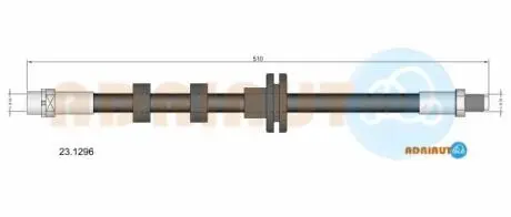 Шланг тормозов. передн. range rover iii -12 ADRIAUTO 23.1296
