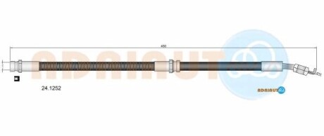 Mitsubishi шланг тормозной пер.lancer -96 ADRIAUTO 24.1252