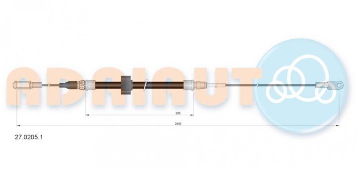 Тросик, cтояночный тормоз ADRIAUTO 27.0205.1 (фото 1)