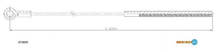 Db трос ручний. гальма (центральний 830мм) 207-310 ADRIAUTO 27.0223 (фото 1)