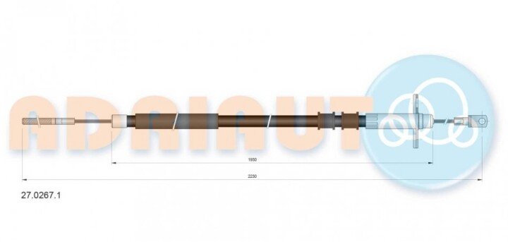 Db трос ручного гальма задн.лев.g w463 ADRIAUTO 27.0267.1 (фото 1)