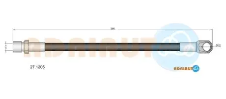 Db шланг гальмівний передн. mb 100 87- ADRIAUTO 27.1205