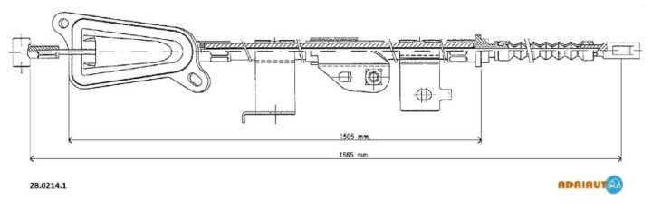 Nissan трос ручного тормоза прав.almera 01- ADRIAUTO 28.0214.1 (фото 1)