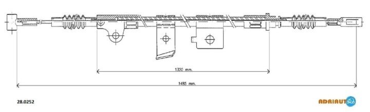 Трос, стоянкове гальмо ADRIAUTO 28.0252 (фото 1)