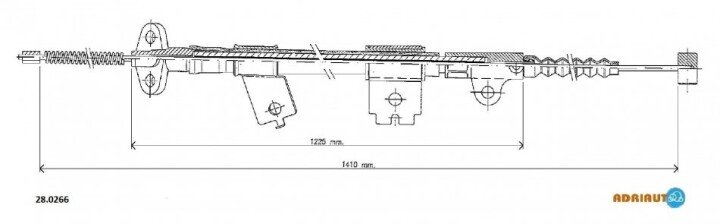 Трос ручного гальма правий sunny 1.4 90- ADRIAUTO 28.0266 (фото 1)