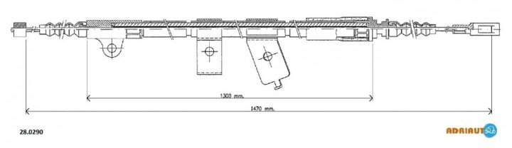 Трос, стоянкове гальмо ADRIAUTO 28.0290 (фото 1)