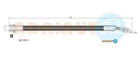 Шланг тормозной передн прав ADRIAUTO 28.1291.1