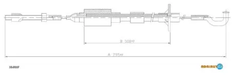 Opel трос сцепления ascona,kadett d ADRIAUTO 33.0107
