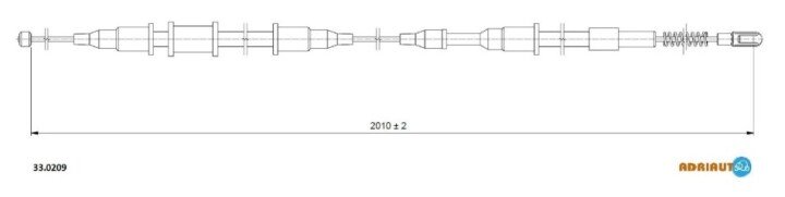 Трос, стоянкове гальмо ADRIAUTO 33.0209 (фото 1)