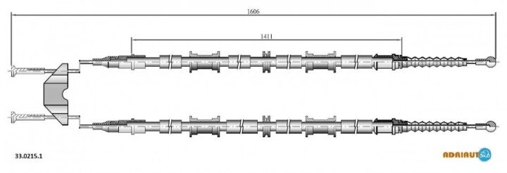 Opel трос ручного гальма astra g 04- ADRIAUTO 33.0215.1 (фото 1)