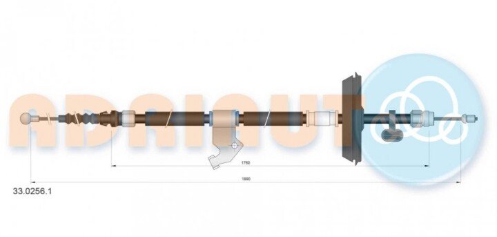Трос ручного гальма лев ADRIAUTO 33.0256.1 (фото 1)