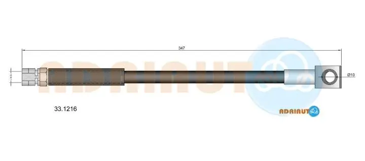 Фото 1 - Opel шланг тормозной пер. ascona c,kadett d ADRIAUTO 33.1216 Opel шланг тормозной пер. ascona c,kadett d ADRIAUTO 33.1216 (фото 1)