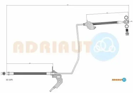 Opel шланг гальмівний зад. лев. astra h, meriva ADRIAUTO 33.1270