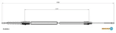 Peugeot трос ручного гальма лев./прав.207 ADRIAUTO 35.0226.1