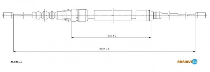 Трос зупиночних гальм ADRIAUTO 3502311 (фото 1)